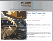 Tablet Screenshot of duwemetal.com
